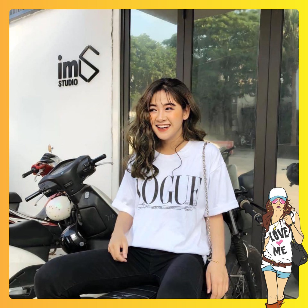 ÁO Phông Nữ ❤️ÁO Thun VOGUE ❤️Dáng rộng-vải cotton-mềm mịn thoáng mát-trẻ trung-cá tính Mã AVG01 | BigBuy360 - bigbuy360.vn