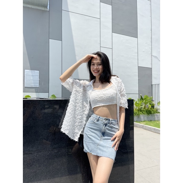 Chân váy Jean nữ ôm xuất khẩu cao cấp REVERCLOTHINGS  Dani Jean Skirt
