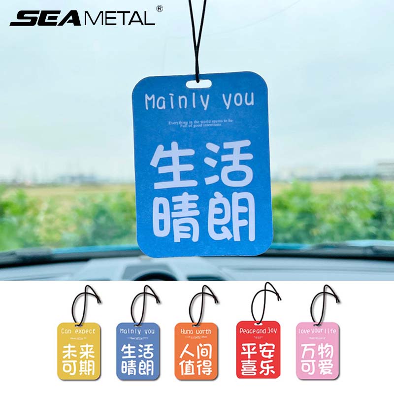Phụ kiện thẻ kim loại SEAMETAL treo lỗ thông gió xe hơi sáng tạo