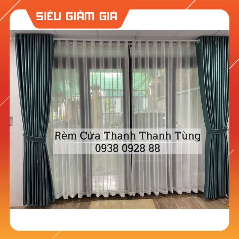 Rèm cửa, màn cửa gấm chống nắng cao cấp, cản sáng, may theo yêu cầu