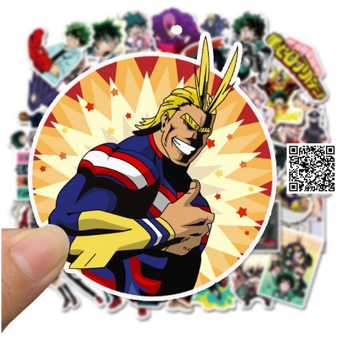 1209 Hình dán Anime My Hero Academia chống trầy, chống thấm nước, không phai màu dưới ánh nắng