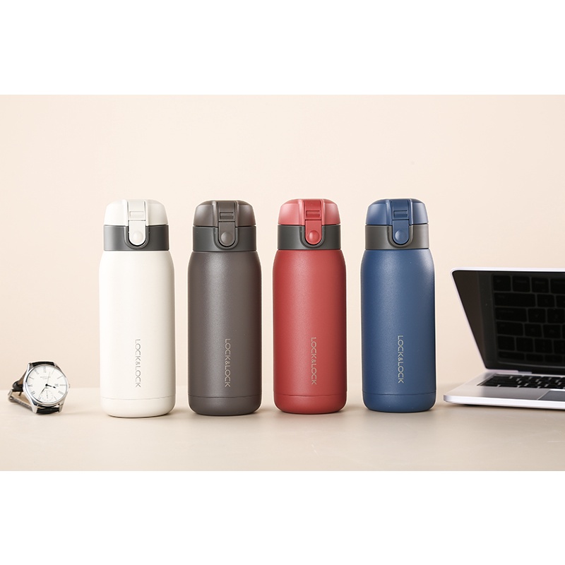 Bình giữ nhiệt Lock&amp;Lock CHUBBY One Touch LHC3233 BLU 370ml - Xanh - Larva Store