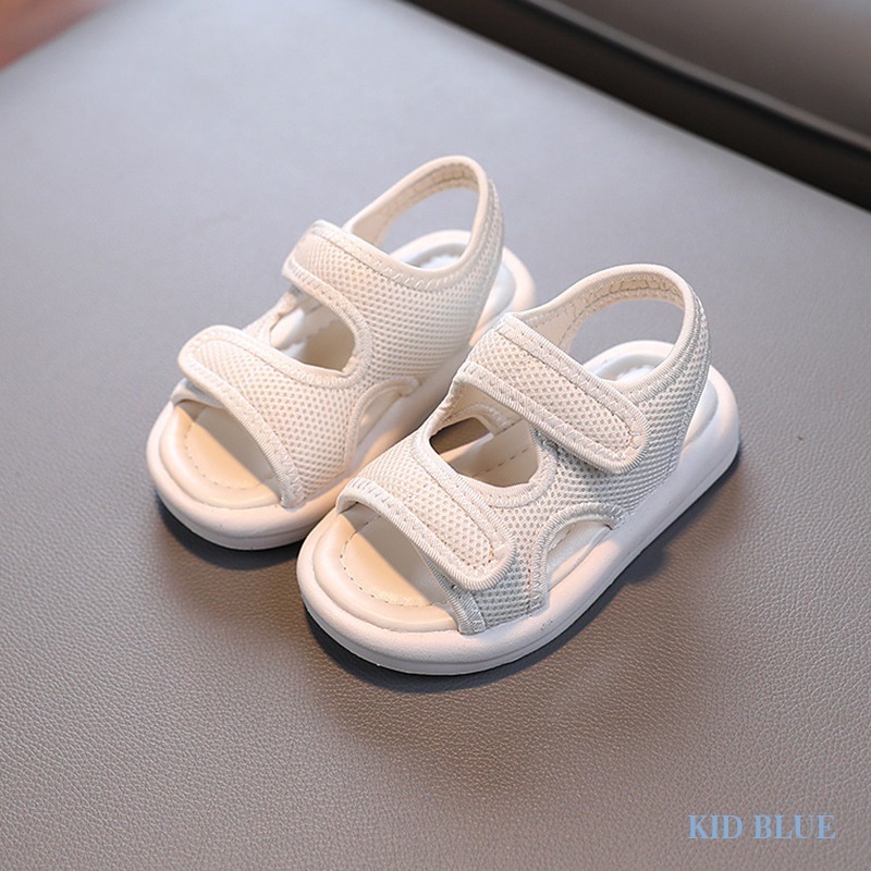 Giày Sandal Đế Mềm Chống Trượt Bằng Vải Màu Trơn Đơn Giản Thoải Mái Dành Cho Bé Trai Bé Gái