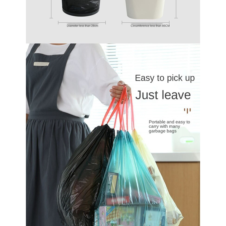 5 Cuộn túi dây rút dày đựng rác tiện lợi cho gia đình