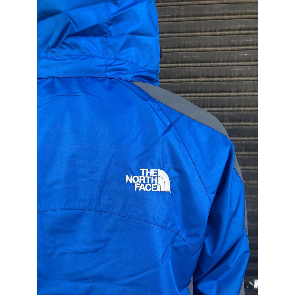 Áo khoác dù The Nothface 2 lớp cao cấp màu xanh phối xám