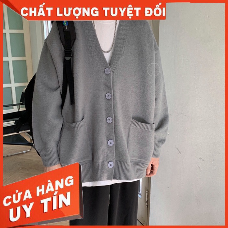 Áo khoác Cardigan len thời trang xuân thu trẻ trung cho nam - HÀNG MỚI VỀ
