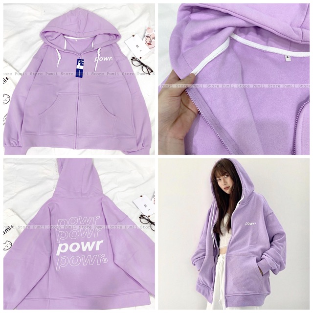 [Mã FAGREEN1505 giảm tới 30K đơn 99K] Áo khoác Hoodie Zip kéo POWR UNISEX | BigBuy360 - bigbuy360.vn