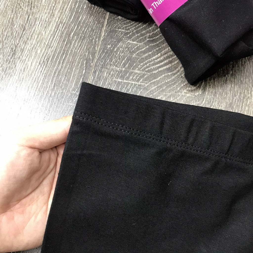 Quần legging lửng nữ đùi cạp chun cao dáng ôm chất vải cotton, thun ngố nữ chất vải co giãn tốt