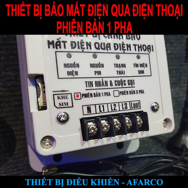 AL01-1P | Cảnh báo mất điện và có điện 1 PHA qua điện thoại CUỘC GỌI - TIN NHẮN - CÒI HÚ