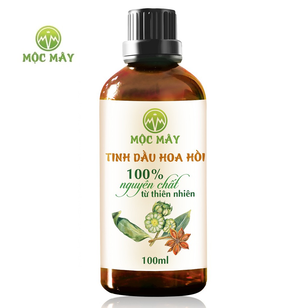 Tinh dầu hoa Hồi (đại hồi) nguyên chất Mộc Mây 100ml  (Có kiểm định bộ y tế, chất lượng và mùi hương vượt trội)