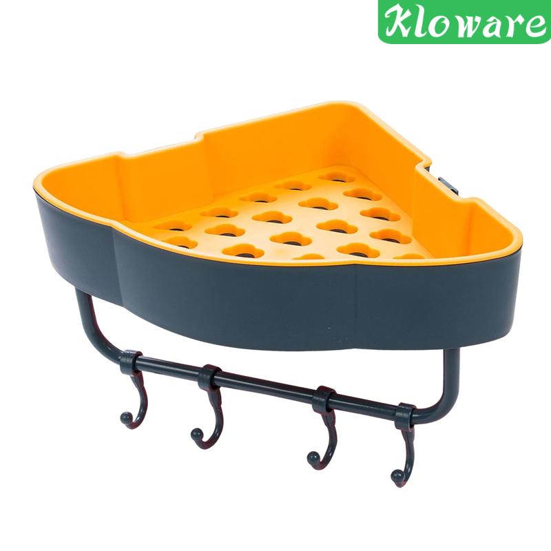 Kệ Đựng Đồ Dùng Gắn Góc Tường Có Lỗ Thoát Nước Tiện Dụng Cho Nhà Bếp / Nhà Tắm