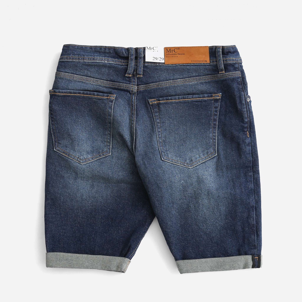 Quần short jean nam xanh rách MRC chất cotton cao cấp, form ôm vừa vặn, tôn dáng, trẻ trung - MENFIT