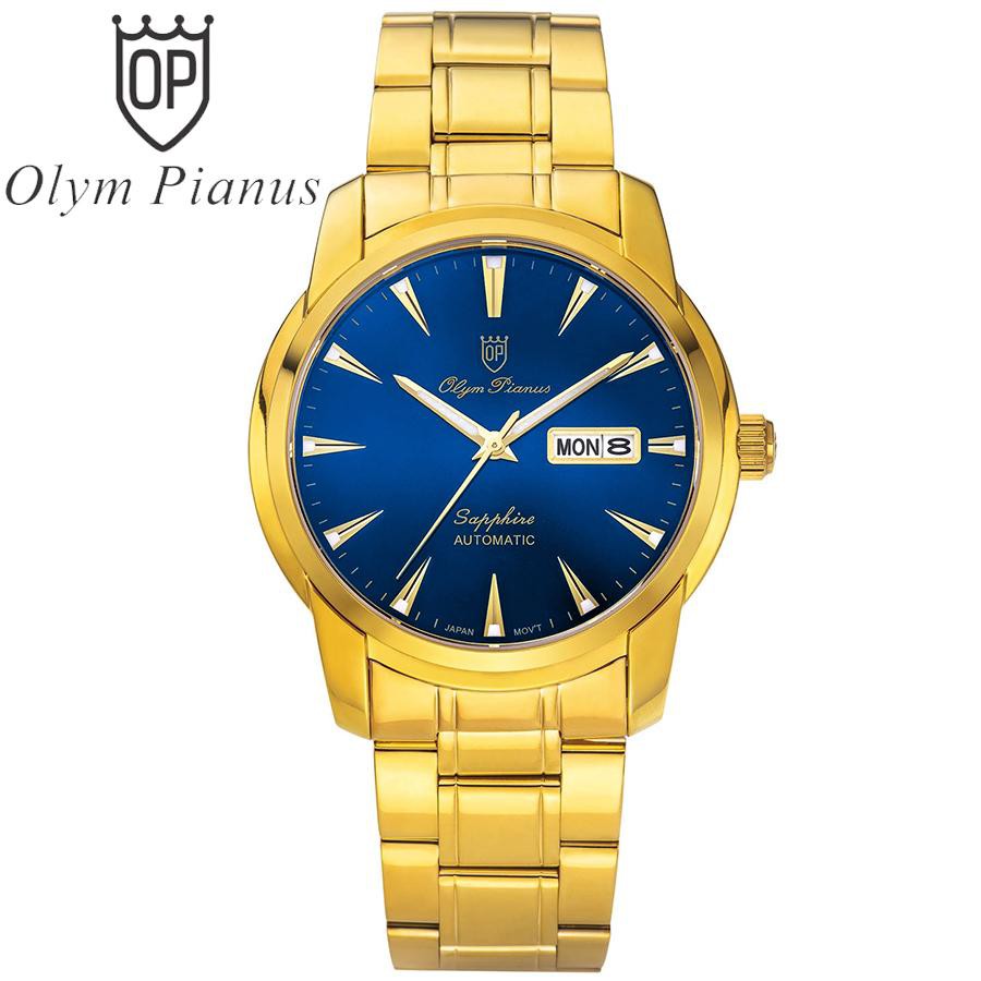 Đồng hồ nam mặt kính sapphire Olym Pianus OP990-05AMK xanh