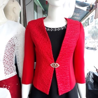 Áo vest lửng phối ren tay lỡ .3 mầu đen, đỏ ,trắng . Size SML thumbnail