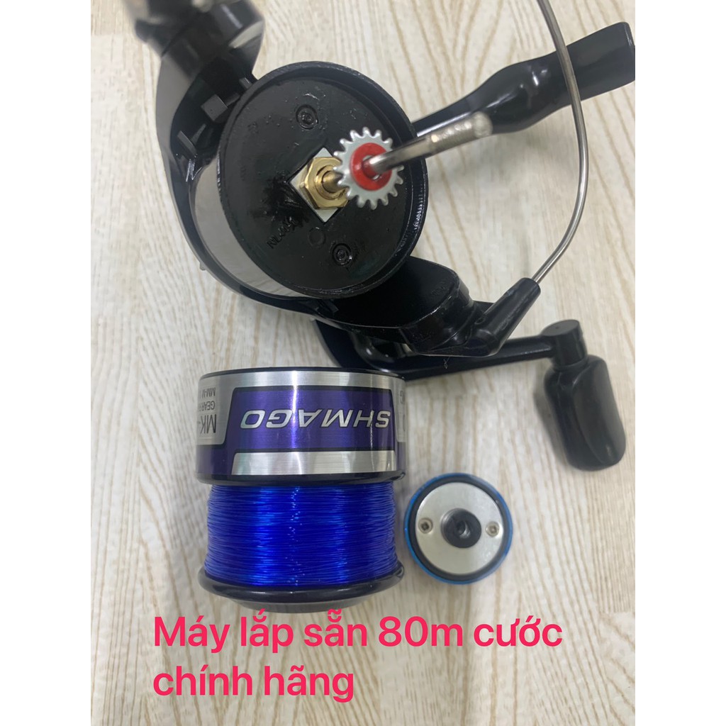 Máy câu cá SHMAGO CHÍNH HÃNG có 80m cước sẵn