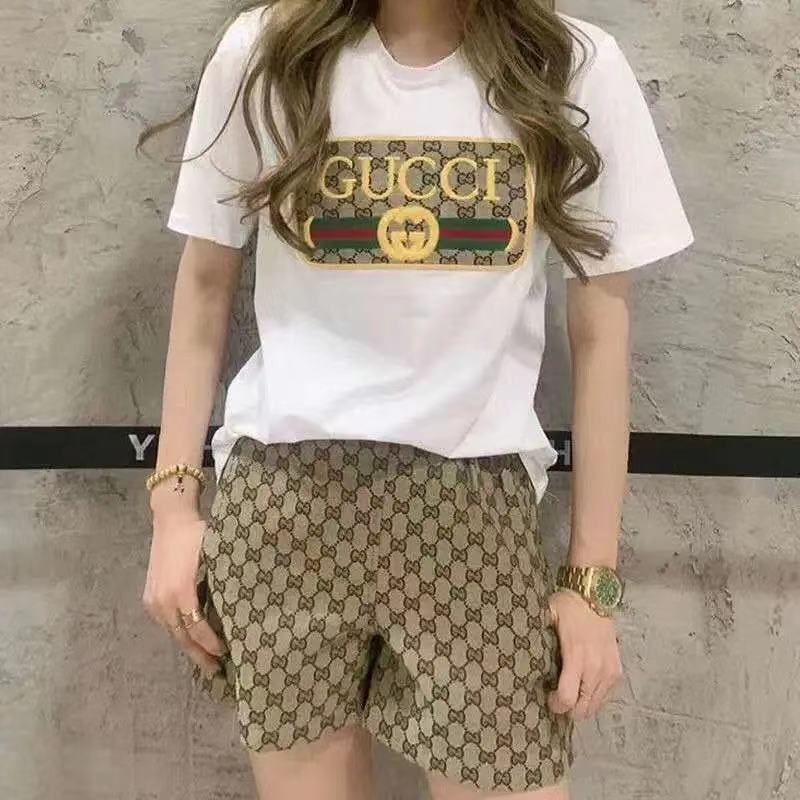 Set Áo Thun Cotton + Quần Sọt Thời Trang Đi Biển Cho Nữ