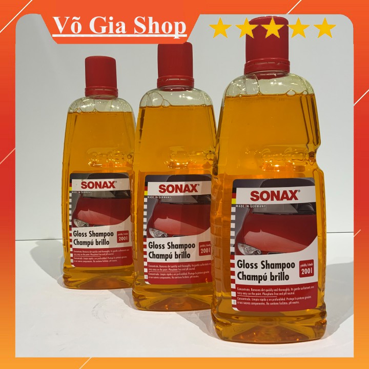 (TẶNG Khăn Lau Xe Cao Cấp) Nước rửa xe Sonax, dung dịch xà phòng rửa xe chuyên dụng Sonax Gloss Shampoo 1000ml
