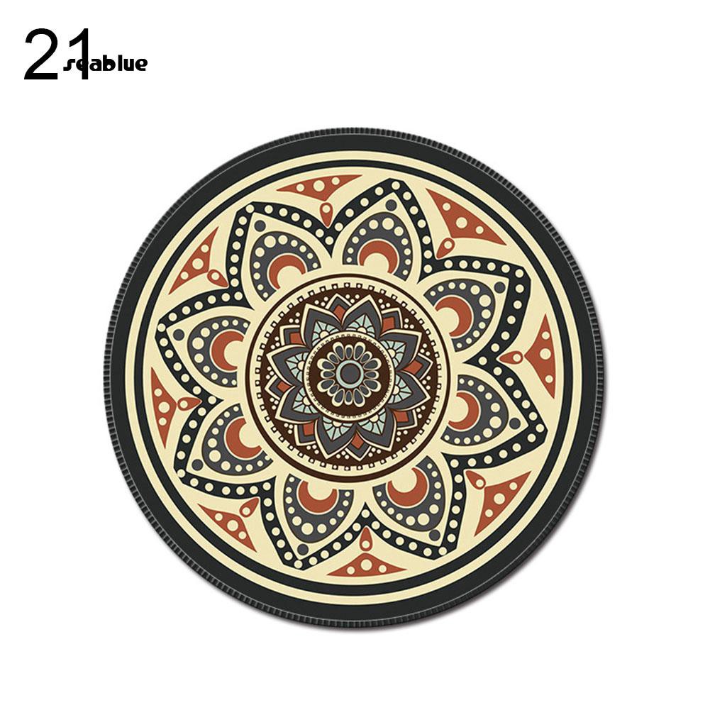 Miếng Lót Chuột Chống Trượt Hình Tròn 3d Phong Cách Bohemian