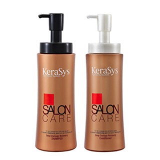 BỘ SÉT DẦU GỘI + DẦU XẢ KERASYS SALON CARE CAO CẤP HÀN QUỐC - 600ML - TM2661008