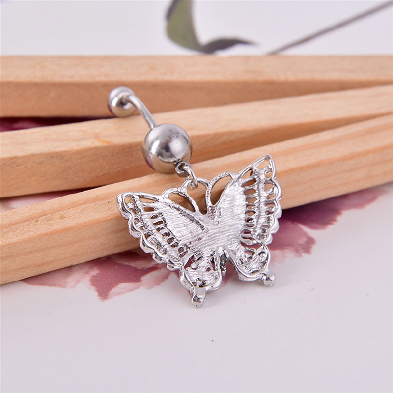 Khuyên rốn hình bướm đính đá xinh xắn