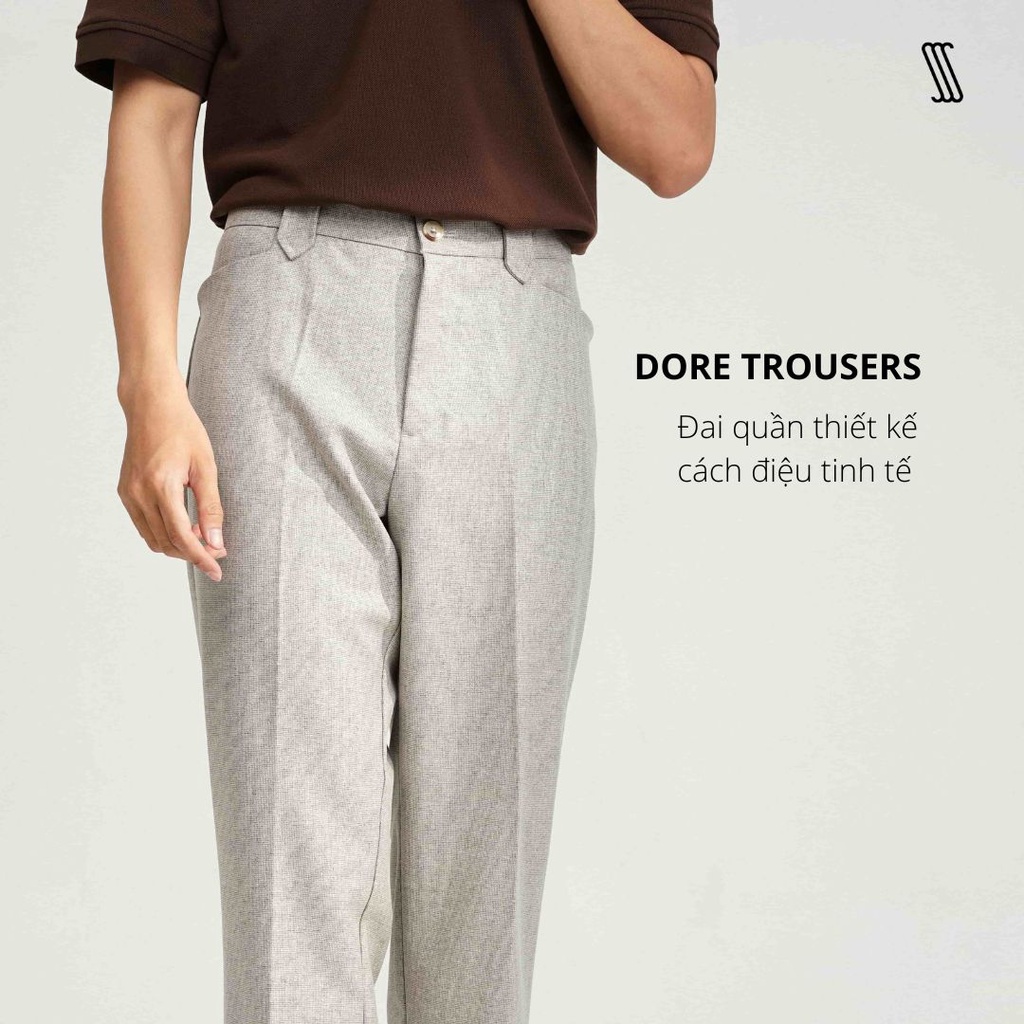 Quần âu ống đúng nam SSSTUTTER đỉa quần bản to cách điệu DORE TROUSERS