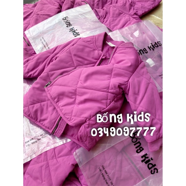 Áo Bomber Bé Gái Trần Trám Hồng Hoa Đăng HaM