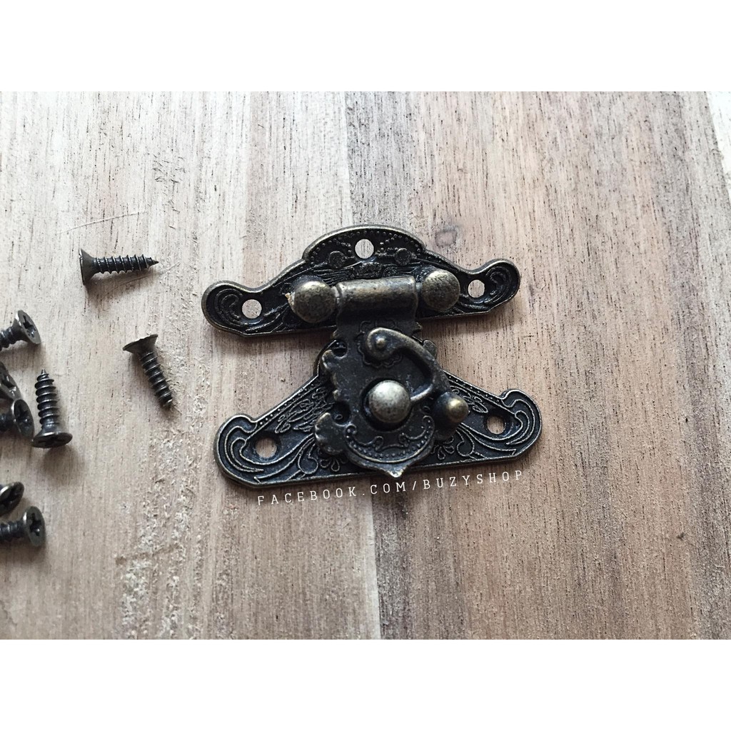 (1 bộ) ổ khóa giả cổ, khóa hộc tủ vintage, khóa trang trí scrapbook, mô hình [phụ liệu handmade, nguyên liệu thủ công]