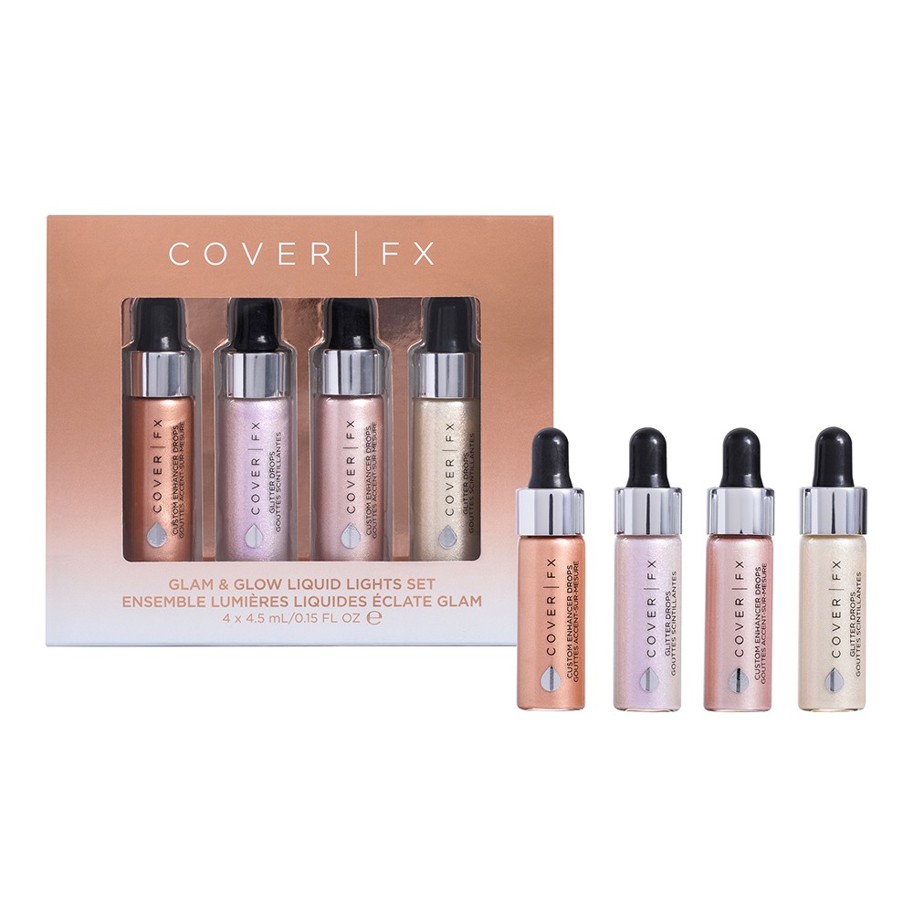 Tách Set Kem Bắt Sáng Dạng Lỏng- Cover FX Glam &amp; Glow Liquid Light Set Glitter Drops