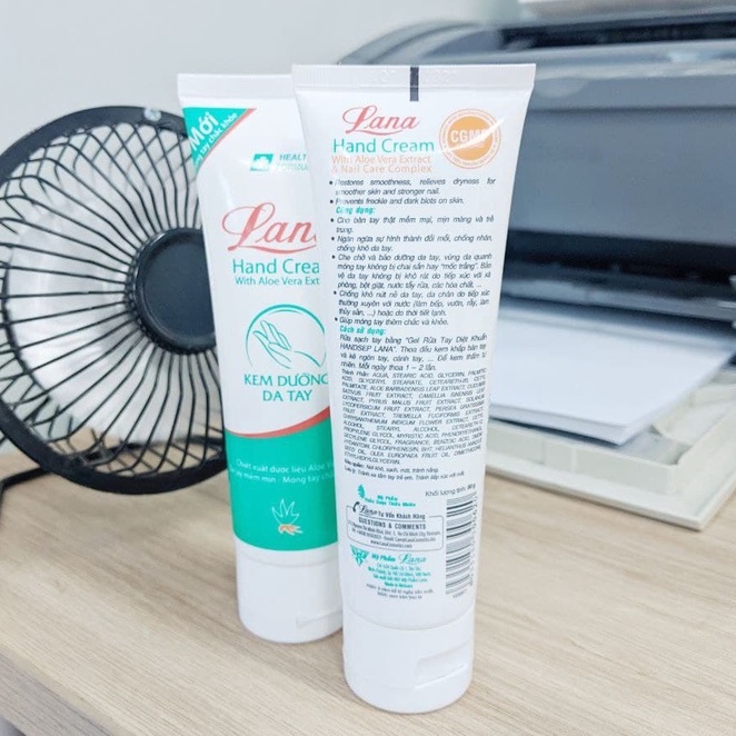 Kem dưỡng mềm mịn da tay móng tay chiết xuất từ Nha đam LANA Hand Cream 80g