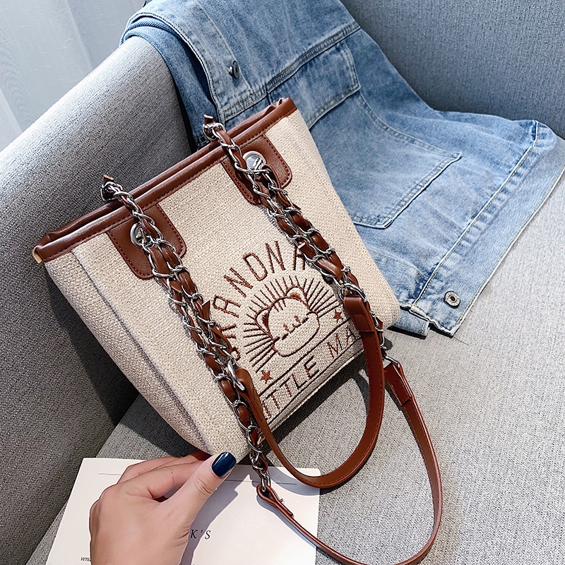 Túi xách IELGY vải canvas đeo vai thời trang mùa hè