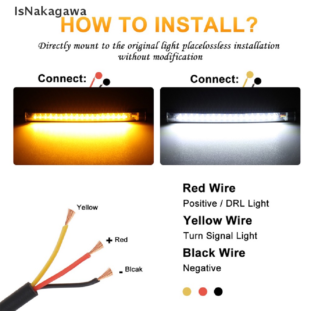 Dây đèn LED gắn xi nhan xe mô tô chuyên dụng