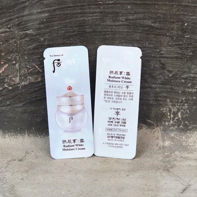 Combo 10 gói Kem dưỡng trắng Ngọc Trai chống lão hóa Whoo Gongjinhyang Seol Radiant White Moisture Cream 1ml