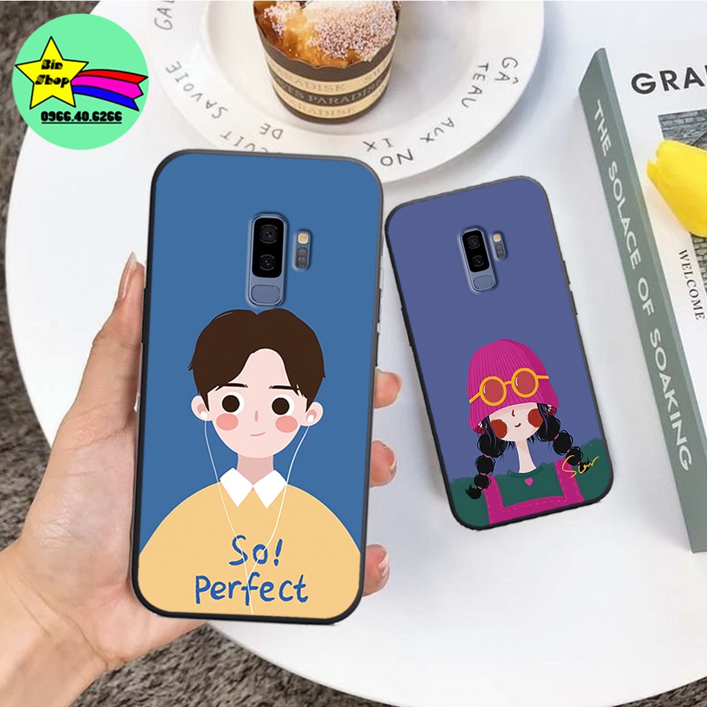 Ốp lưng Samsung S9 / S9 Plus in hình đôi chibi dễ thương , ngộ nghĩnh , ốp lưng chất bền đẹp