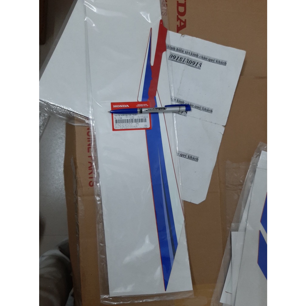 tem yếm tem sườn winner x 2022 2023 v3 hrc màu đỏ honda