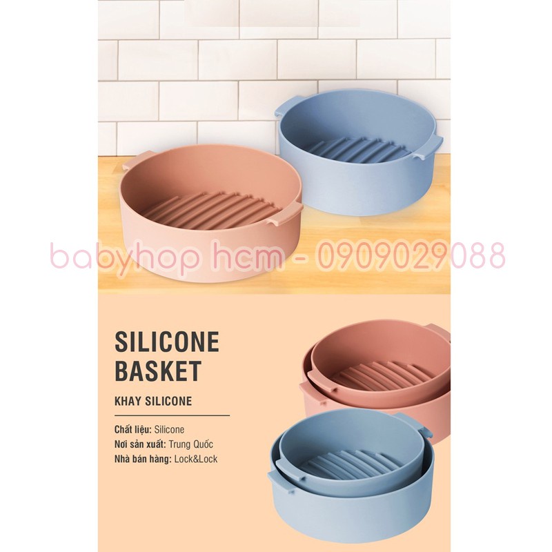 Khay silicone dành cho nồi chiên không dầu và lò vi sóng Lock&Lock CKB002 5L CKB003 3.5L - BABYHOPSG