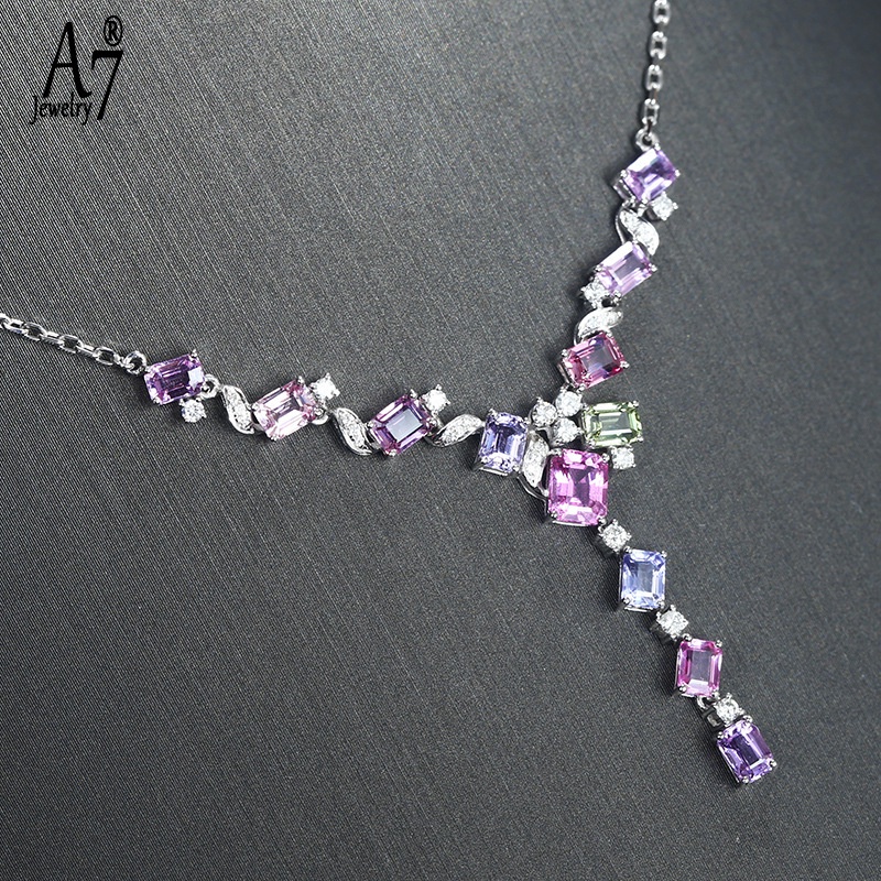 Bộ Vòng cổ Đính Đá A7 Màu Sang Trọng Cho Nữ