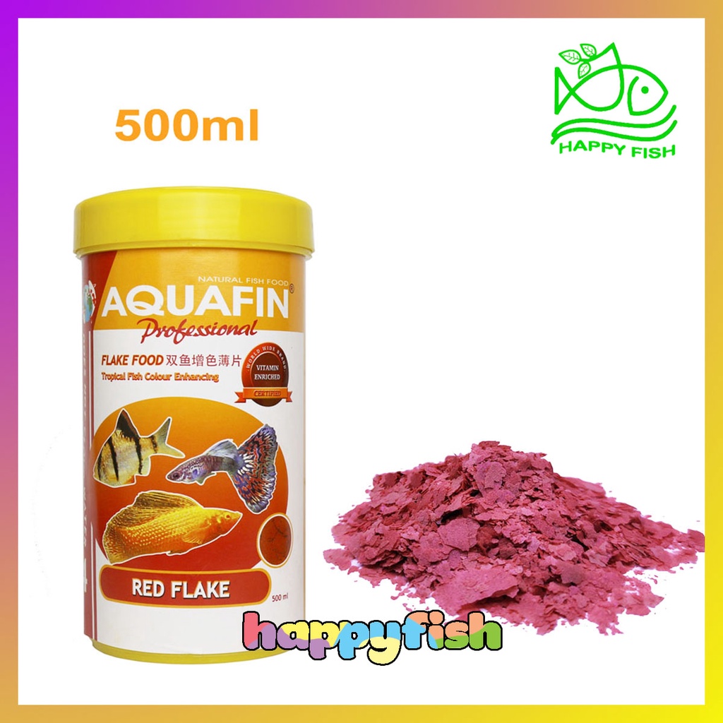 Aquafin Red Flake - Thức ăn cá cảnh dạng lá. Lọ 100ml, 250ml, 500ml