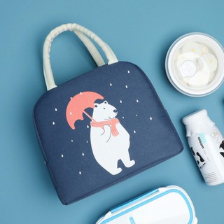 Túi đựng cơm giữ nhiệt nóng lạnh 4 lớp có khoá kéo (size 23x13x19 cm)