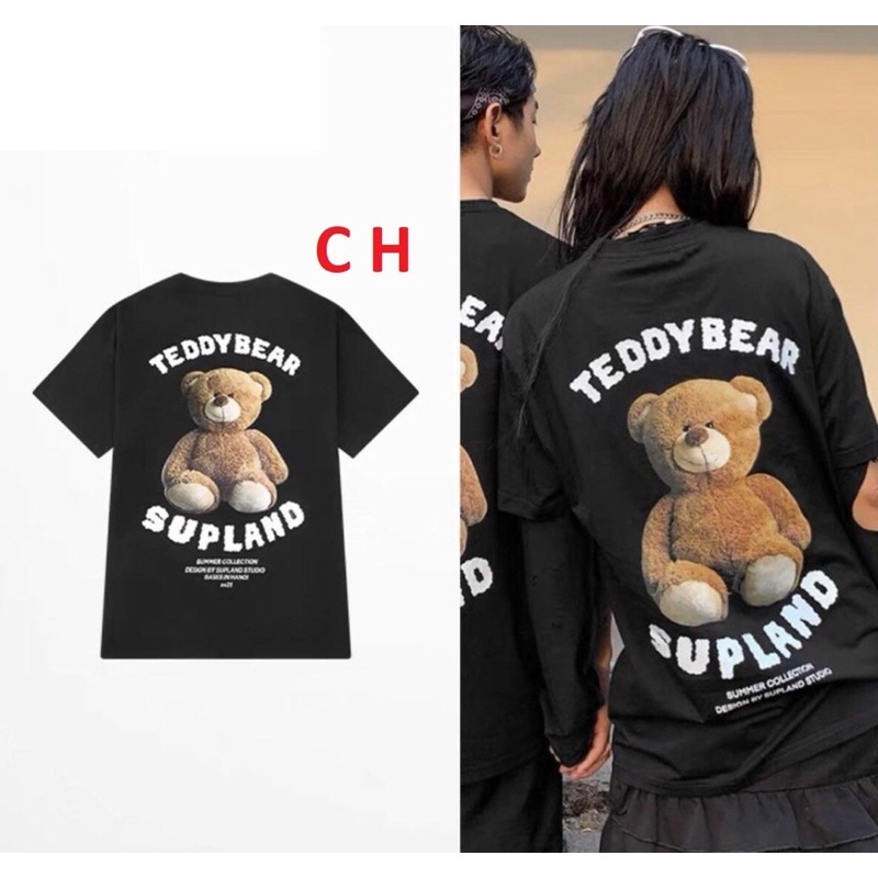 Áo Thun Nam Nữ Cổ Tròn Unisex Form Rộng Gấu Ted dy☘Phông Basic Cotton Oversize Sad boiz cá tính trend 2022 giá rẻ