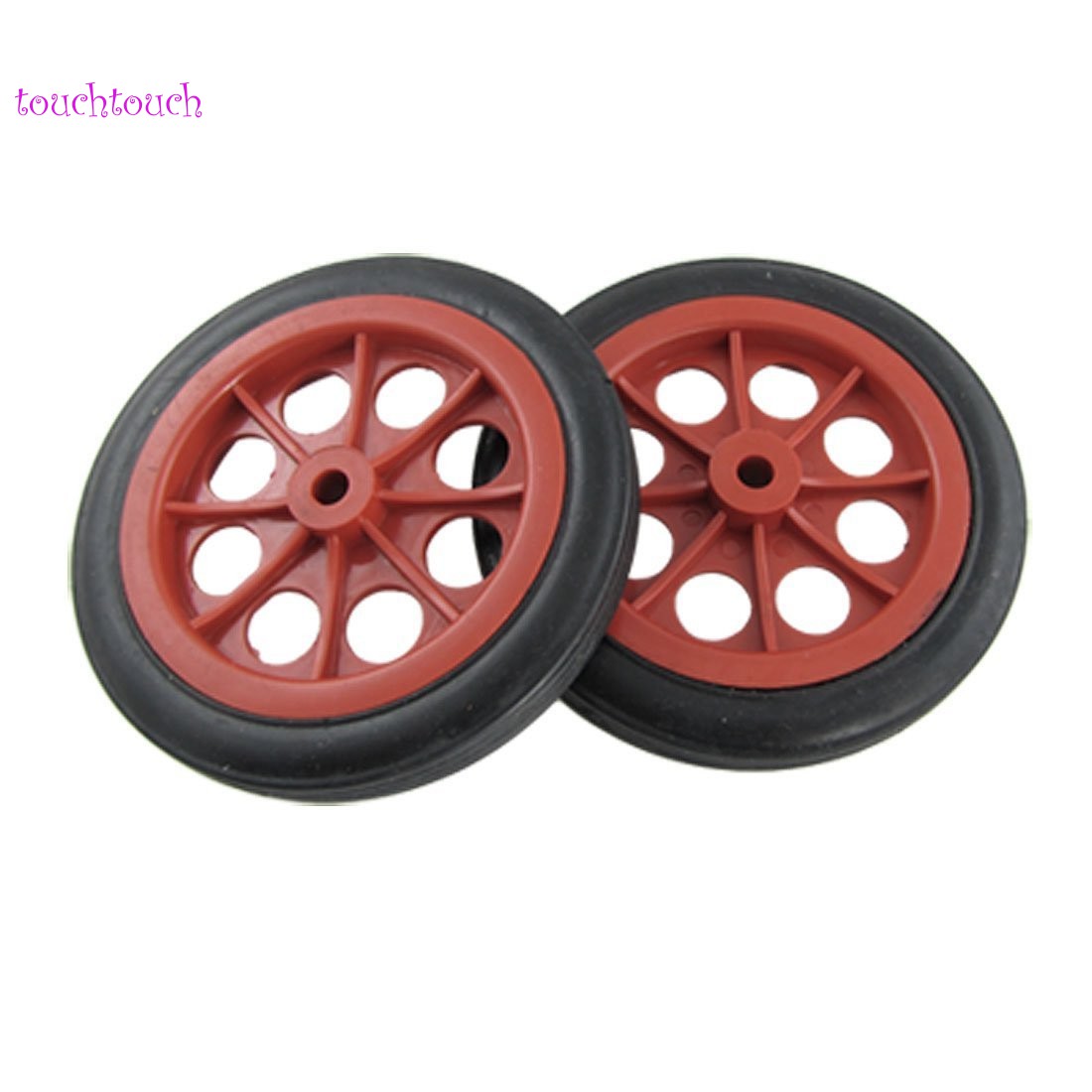 2 Bánh Xe Thay Thế Màu Đỏ Đen 4.4 "Cho Xe Đẩy Mua Sắm