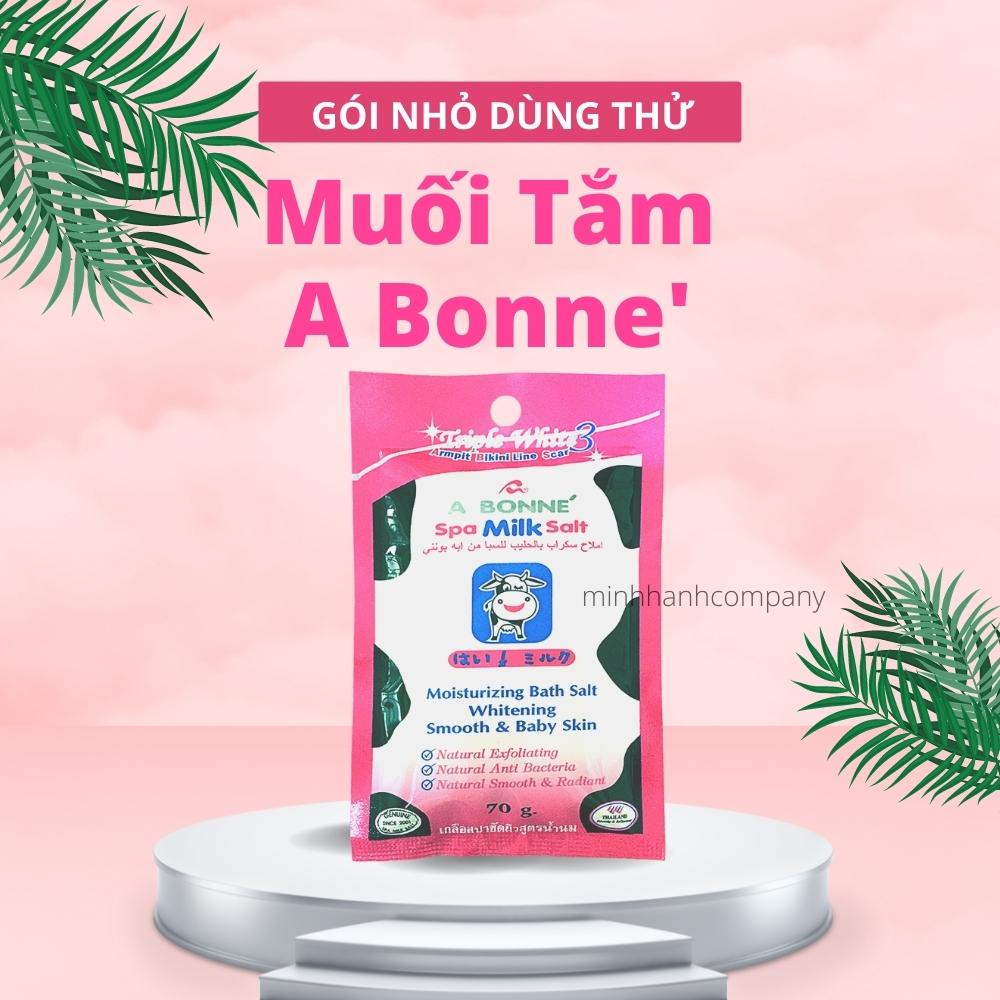 Muối Tắm Sữa Bò A Bonne Spa Milk Salt Gói Nhỏ 70g Hàng Thái Lan Chính Hãng Tẩy Tế Bào Chết Minh Hạnh Company