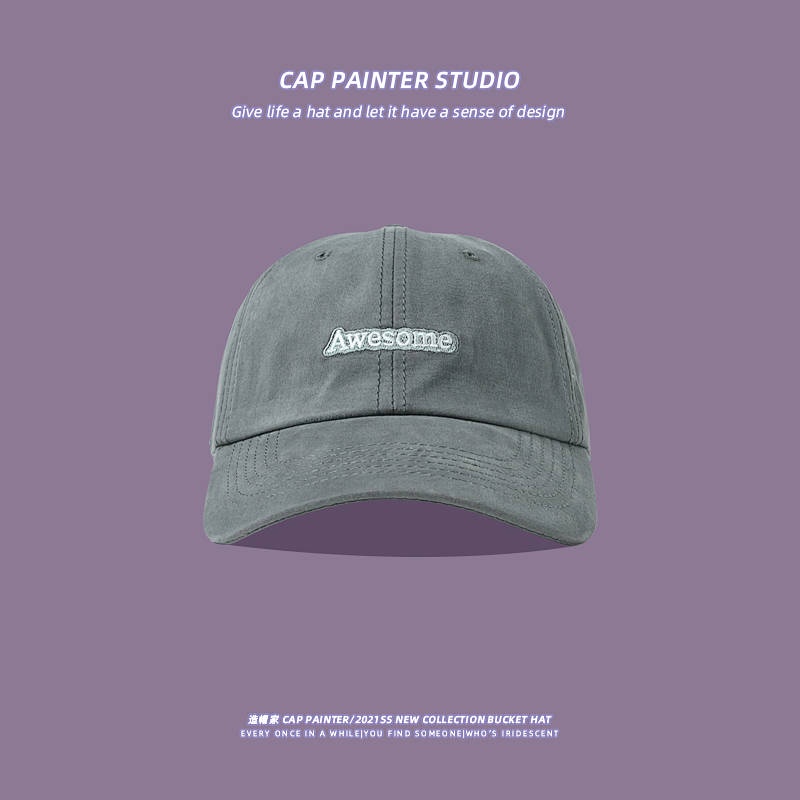 American Soft Top Pink Big Head Circumference Baseball Cap Female Summer Korean Style Student Cute Sunhat Thin Peaked Cap Men 4veA