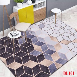 Thảm trải sàn Sofa trang trí phòng khách Bali in 3D Nhung nỉ lì cao cấp sang trọng BL101
