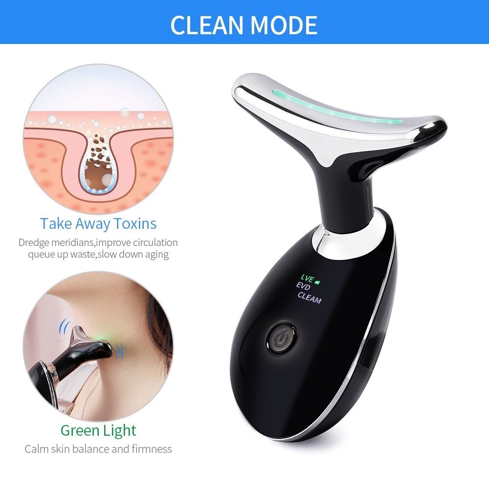 Máy Massage Nâng Cơ Mặt EMS Tích Hợp Đèn LED 3 Màu Sắc