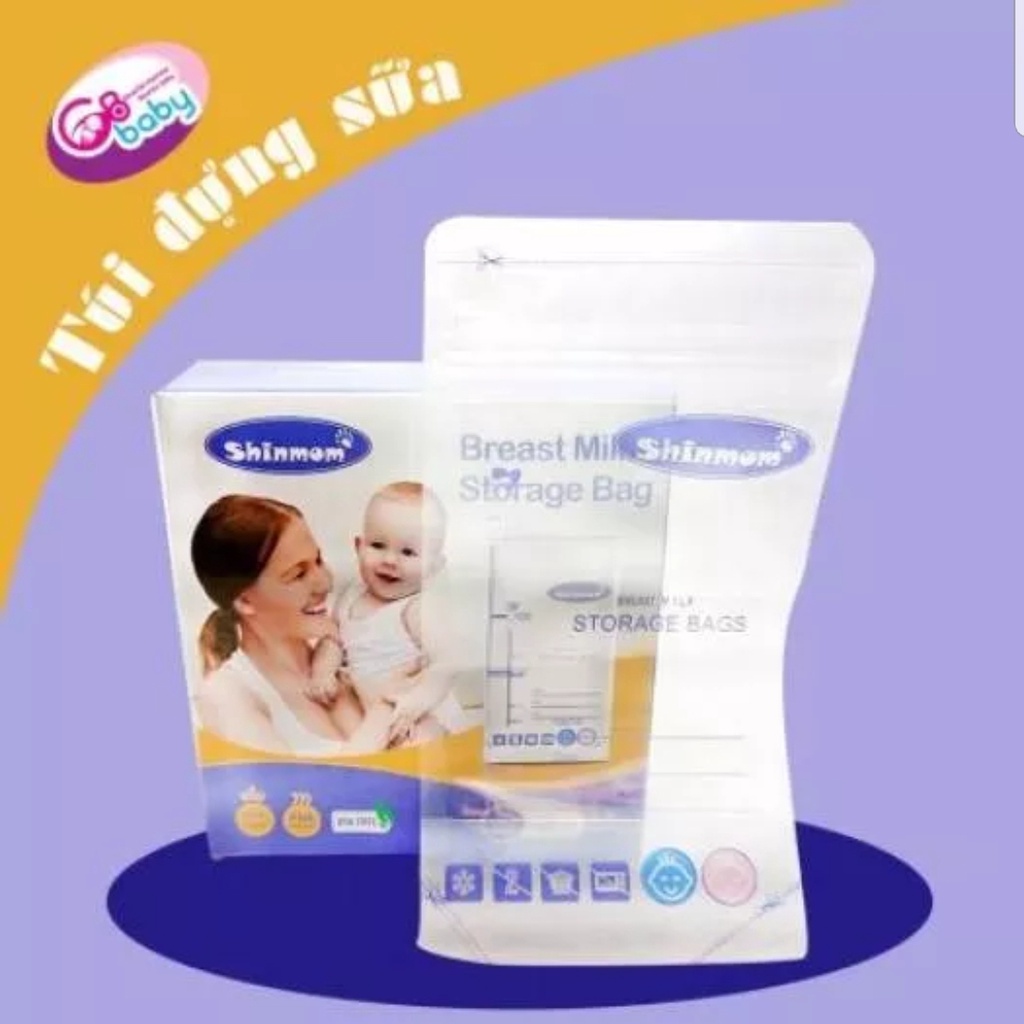 Hộp 30 túi trữ sữa Shinmom 100 - 150ml