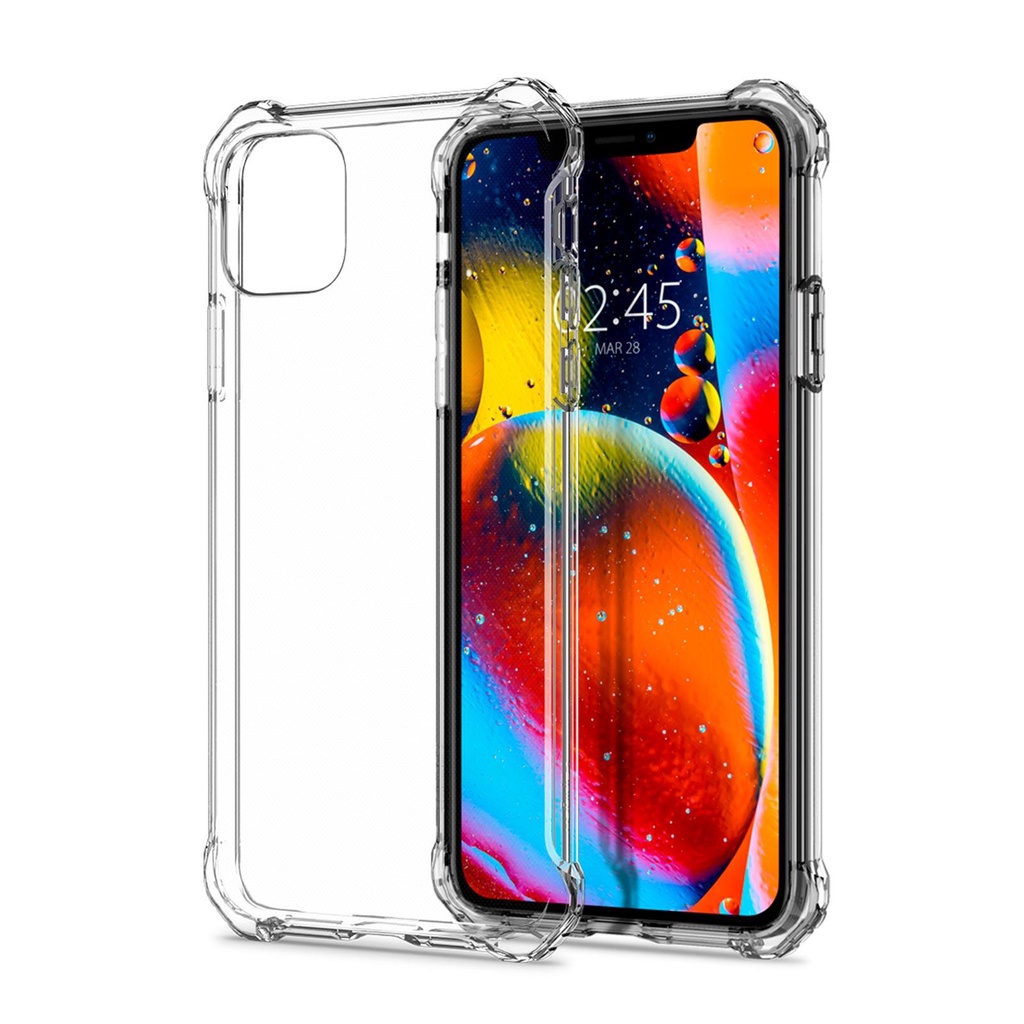 Ốp lưng chống sốc hàng hiệu Spigen Rugged Crystal trong suốt cho iPhone 11 Promax - Hàng chính hãng