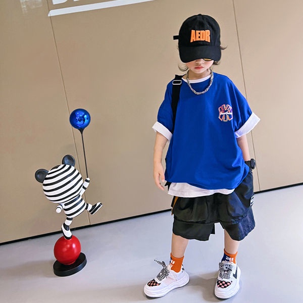 Áo Thun 100% Cotton Tay Ngắn Dáng Suông Năng Động Thời Trang Hè 2022 Từ 3-4 - 5-6 - 7 Đến 8-9 Đến 10-11 - 12 Tuổi Áo Thun