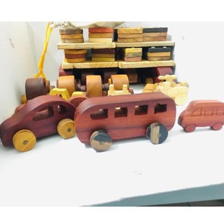 Xe bus đồ chơi bằng gỗ cho bé-xoaistore
