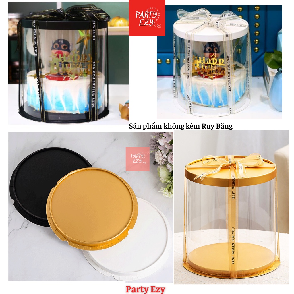 HỘP TRỤ TRÒN MICA TRONG SUÔT ĐỰNG BÁNH SINH NHẬT,HỘP ĐA DỤNG