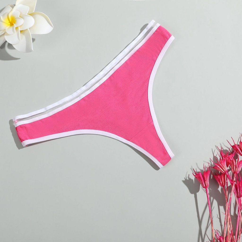 Quần lót lọt khe AOWEINISI chữ V màu trơn lưng thấp size M-XL thời trang quyến rũ dành cho nữ